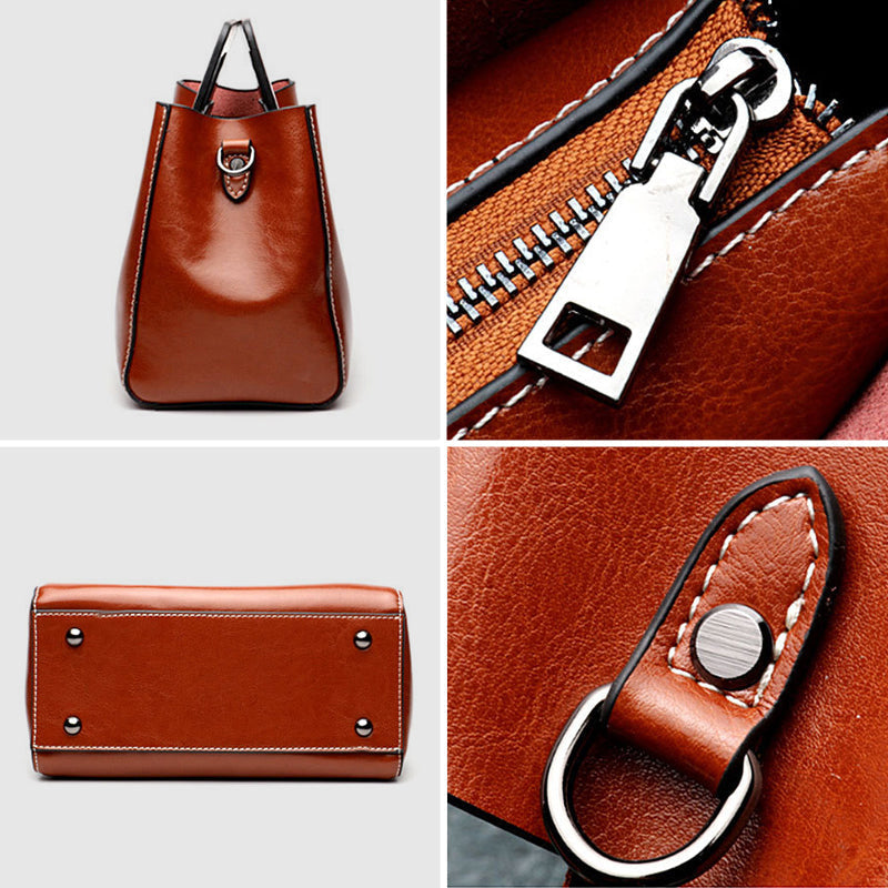 Dara Polished Genuine Leather Bag