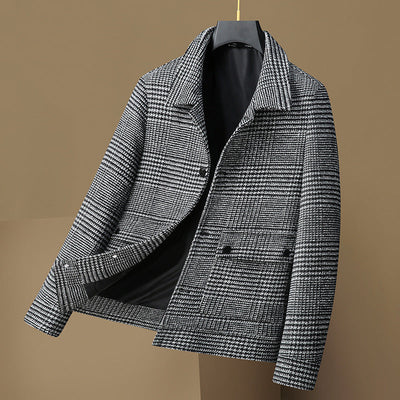 John Wellington Cityscape Plaid Coat