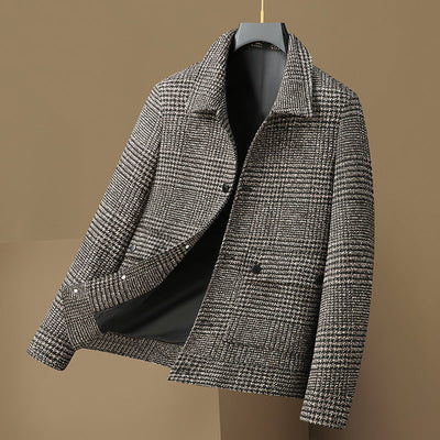 John Wellington Cityscape Plaid Coat