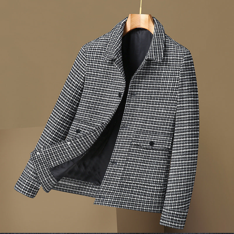 John Wellington Cityscape Plaid Coat