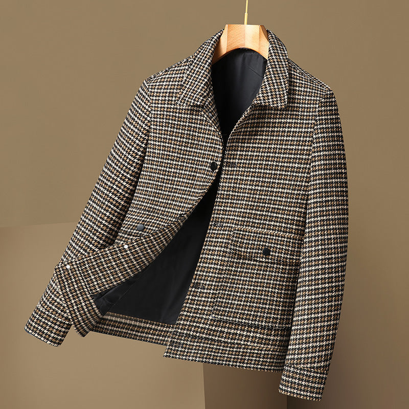 John Wellington Cityscape Plaid Coat