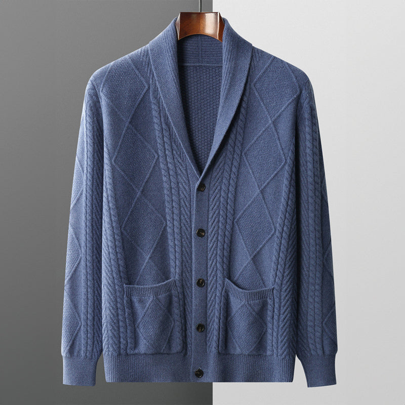 Massimo Jacquard Cardigan