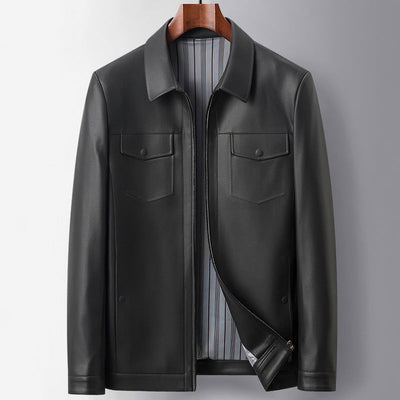 Noir Leather Detective Jacket