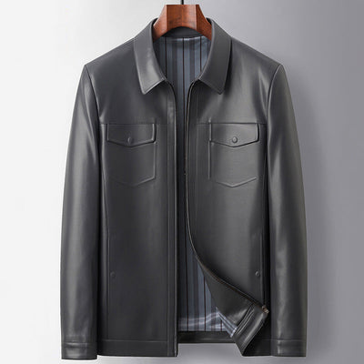 Noir Leather Detective Jacket