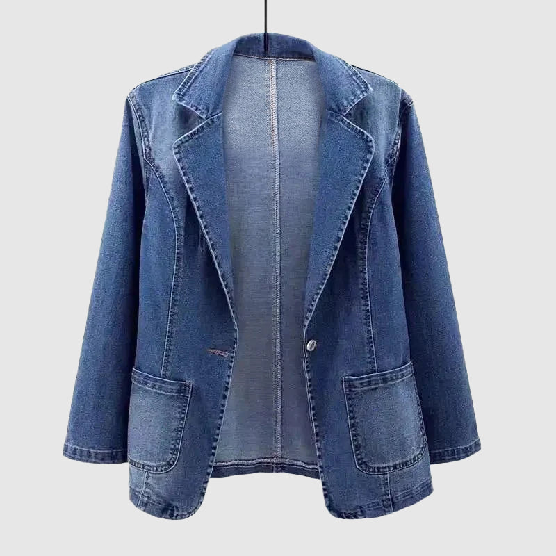 Olivia Klein Groove Denim Blazer