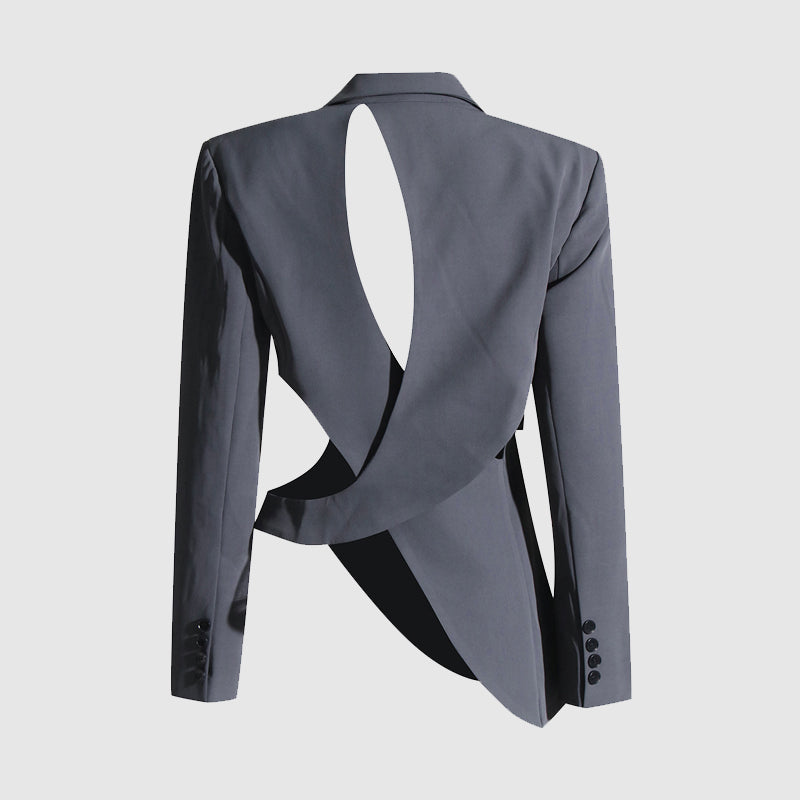 Olivia Klein Nocturna Asymmetrical Blazer