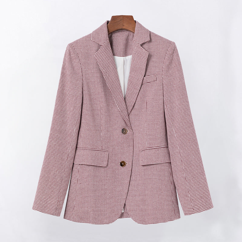 Olivia Klein Romance Plaided Blazer