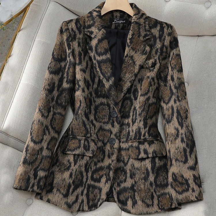 Olivia Klein Safari Chic Leopard Blazer