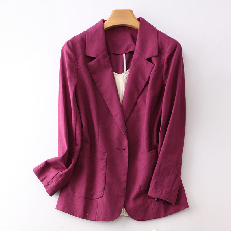 Olivia Klein Springtime Linen Blazer