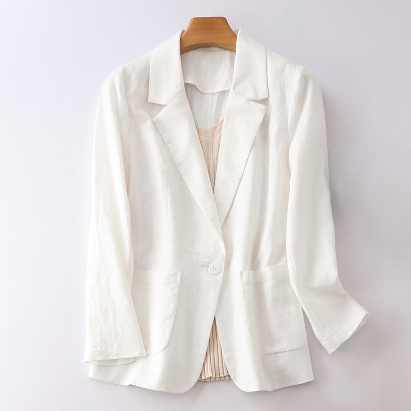 Olivia Klein Springtime Linen Blazer