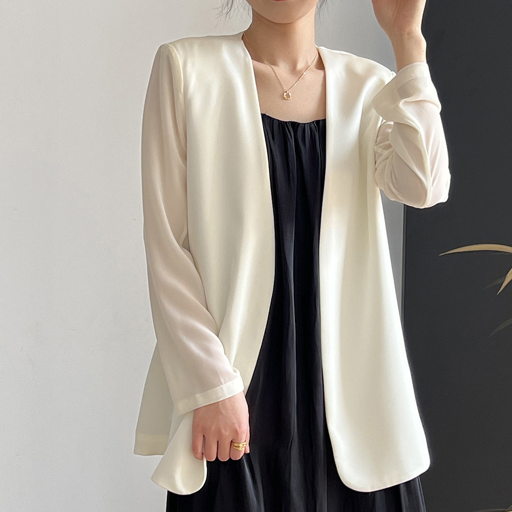 Olivia Klein Svelte Flow Draped Blazer