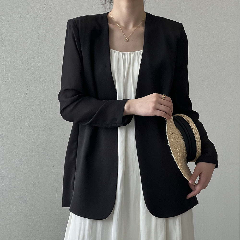 Olivia Klein Svelte Flow Draped Blazer