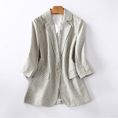 Olivia Klein Wanderlust Striped Blazer